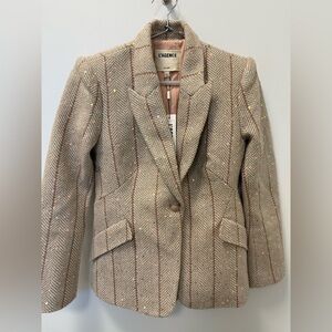 L’Agence tweed blazer with sequins- size  4. Fully lined. NWT. Originally $598.